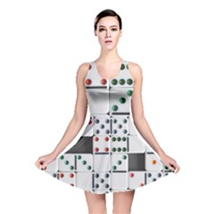 Dominos Dots Fun Reversible Skater Dress by Pakrebo