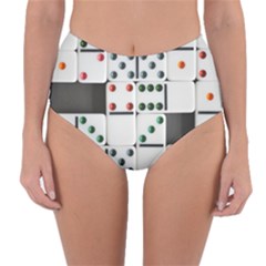 Dominos Dots Fun Reversible High-waist Bikini Bottoms by Pakrebo