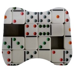 Dominos Dots Fun Velour Head Support Cushion by Pakrebo