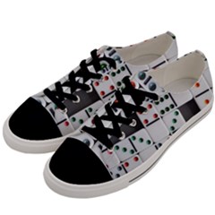 Dominos Dots Fun Men s Low Top Canvas Sneakers by Pakrebo