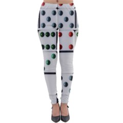 Dominos Dots Fun Lightweight Velour Leggings by Pakrebo