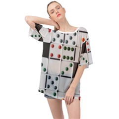 Dominos Dots Fun Oversized Chiffon Top