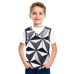 Black And White Diamond Shape Wallpaper Kids  Sportswear by Pakrebo