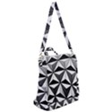 Black And White Diamond Shape Wallpaper Crossbody Backpack View2