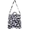 Black And White Diamond Shape Wallpaper Crossbody Backpack View3