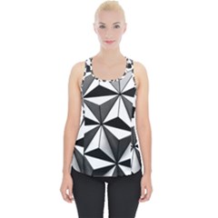 Black And White Diamond Shape Wallpaper Piece Up Tank Top by Pakrebo