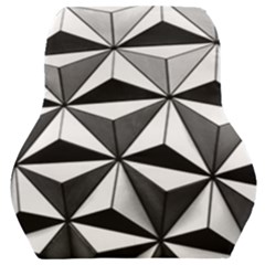 Black And White Diamond Shape Wallpaper Car Seat Back Cushion  by Pakrebo