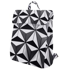 Black And White Diamond Shape Wallpaper Flap Top Backpack