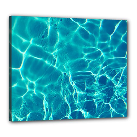 Blue Water Wallpaper Canvas 24  X 20  (stretched) by Pakrebo