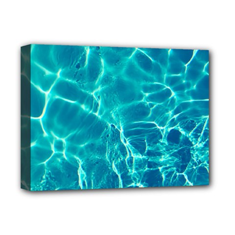 Blue Water Wallpaper Deluxe Canvas 16  X 12  (stretched)  by Pakrebo