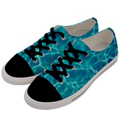 Blue Water Wallpaper Men s Low Top Canvas Sneakers by Pakrebo