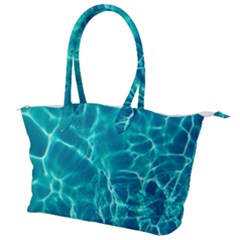 Blue Water Wallpaper Canvas Shoulder Bag by Pakrebo