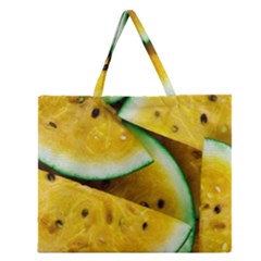 Sliced Watermelon Lot Zipper Large Tote Bag by Pakrebo