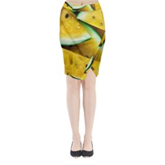 Sliced Watermelon Lot Midi Wrap Pencil Skirt by Pakrebo