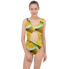 Sliced Watermelon Lot Center Cut Out Swimsuit by Pakrebo