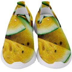 Sliced Watermelon Lot Kids  Slip On Sneakers by Pakrebo