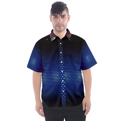 Black Portable Speaker Men s Short Sleeve Shirt by Pakrebo