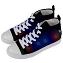 Black Portable Speaker Women s Mid-Top Canvas Sneakers View2