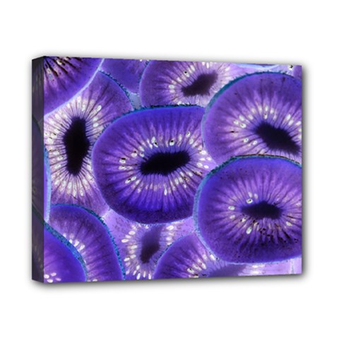 Sliced Kiwi Fruits Purple Canvas 10  X 8  (stretched) by Pakrebo