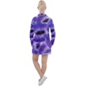 Sliced Kiwi Fruits Purple Women s Long Sleeve Casual Dress View2