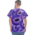 Sliced Kiwi Fruits Purple Men s V-Neck Scrub Top View2