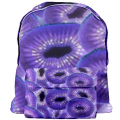 Sliced Kiwi Fruits Purple Giant Full Print Backpack by Pakrebo