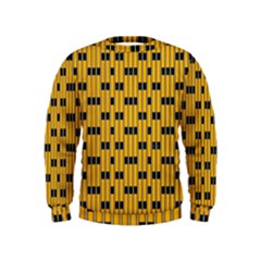 Yellow And Black Pattern Kids  Sweatshirt by Pakrebo