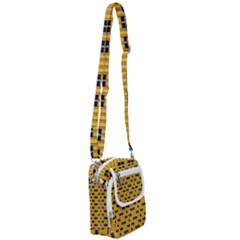 Yellow And Black Pattern Shoulder Strap Belt Bag