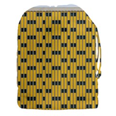 Yellow And Black Pattern Drawstring Pouch (xxxl)