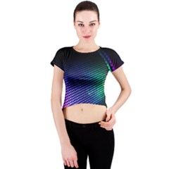 Background Blur Bokeh Close Up Crew Neck Crop Top by Pakrebo