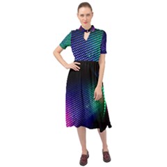 Background Blur Bokeh Close Up Keyhole Neckline Chiffon Dress by Pakrebo