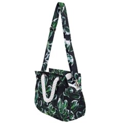 Beautiful Botanical Bright Rope Handles Shoulder Strap Bag