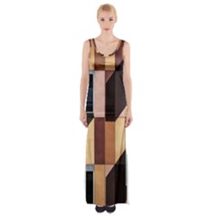 Architectural Design Architecture Building Colors Maxi Thigh Split Dress by Pakrebo