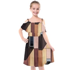 Architectural Design Architecture Building Colors Kids  Cut Out Shoulders Chiffon Dress