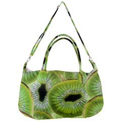 Sliced Kiwi Fruits Green Removal Strap Handbag