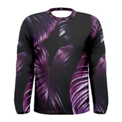 Purple Leaves Men s Long Sleeve Tee by Pakrebo