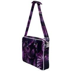 Purple Leaves Cross Body Office Bag