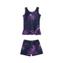 Purple Leaves Kids  Boyleg Swimsuit View1