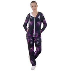 Purple Leaves Women s Tracksuit by Pakrebo