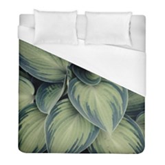 Closeup Photo Of Green Variegated Leaf Plants Duvet Cover (full/ Double Size) by Pakrebo