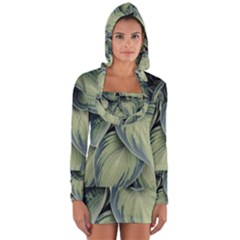 Closeup Photo Of Green Variegated Leaf Plants Long Sleeve Hooded T-shirt