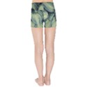 Closeup Photo Of Green Variegated Leaf Plants Kids  Sports Shorts View2