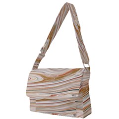 Brown And Yellow Abstract Painting Full Print Messenger Bag by Pakrebo