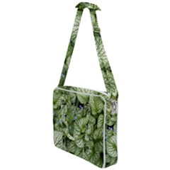 Green And White Leaf Plant Cross Body Office Bag