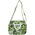 Green And White Leaf Plant Rope Handles Shoulder Strap Bag View3