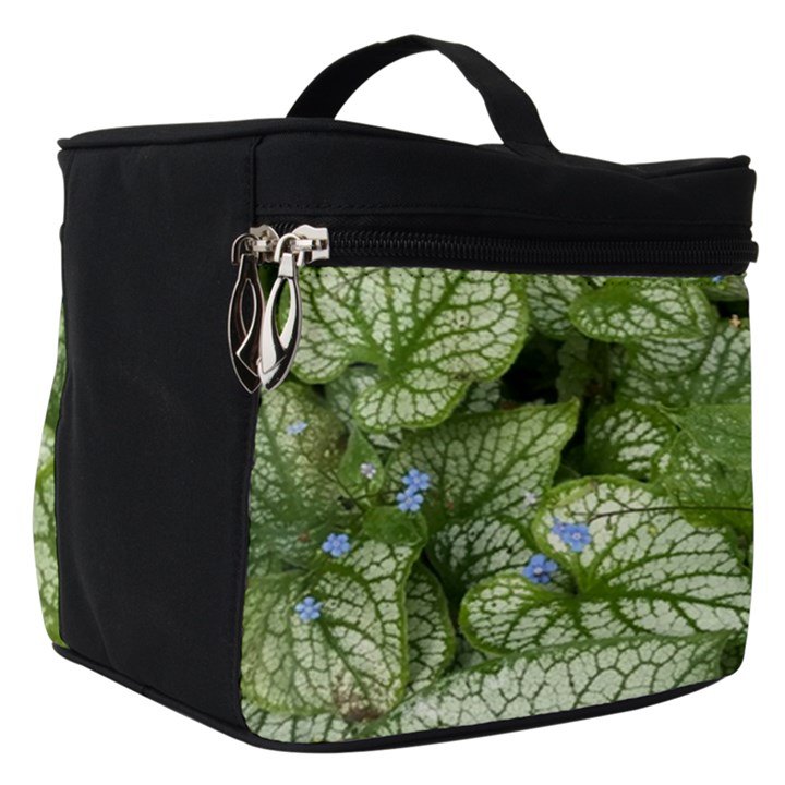 Green And White Leaf Plant Make Up Travel Bag (Small)