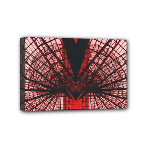 Low Angle Photography Of Red Metal Tower Mini Canvas 6  X 4  (stretched) by Pakrebo