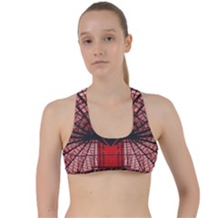 Low Angle Photography Of Red Metal Tower Criss Cross Racerback Sports Bra by Pakrebo