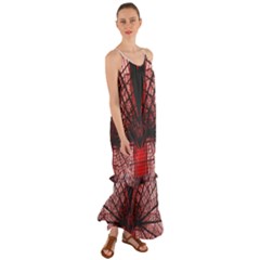 Low Angle Photography Of Red Metal Tower Cami Maxi Ruffle Chiffon Dress