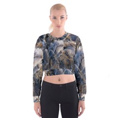 Dried Leafed Plants Cropped Sweatshirt by Pakrebo